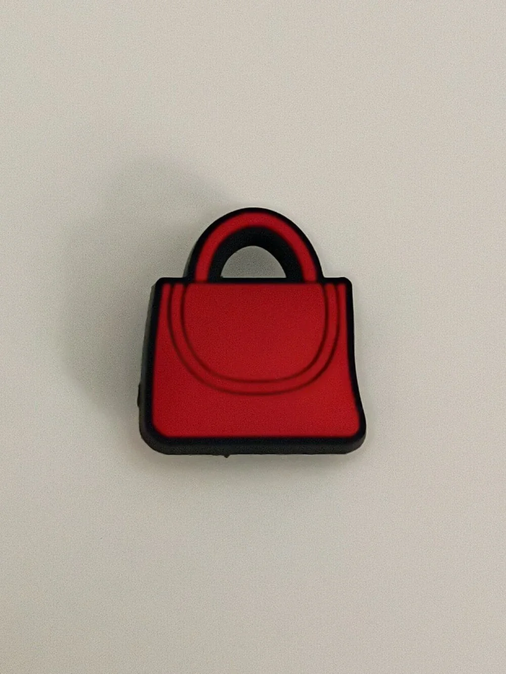 10 for $10 Jibbitz Croc Charm - Red Purse With Black Outline - Pretty Dress Up